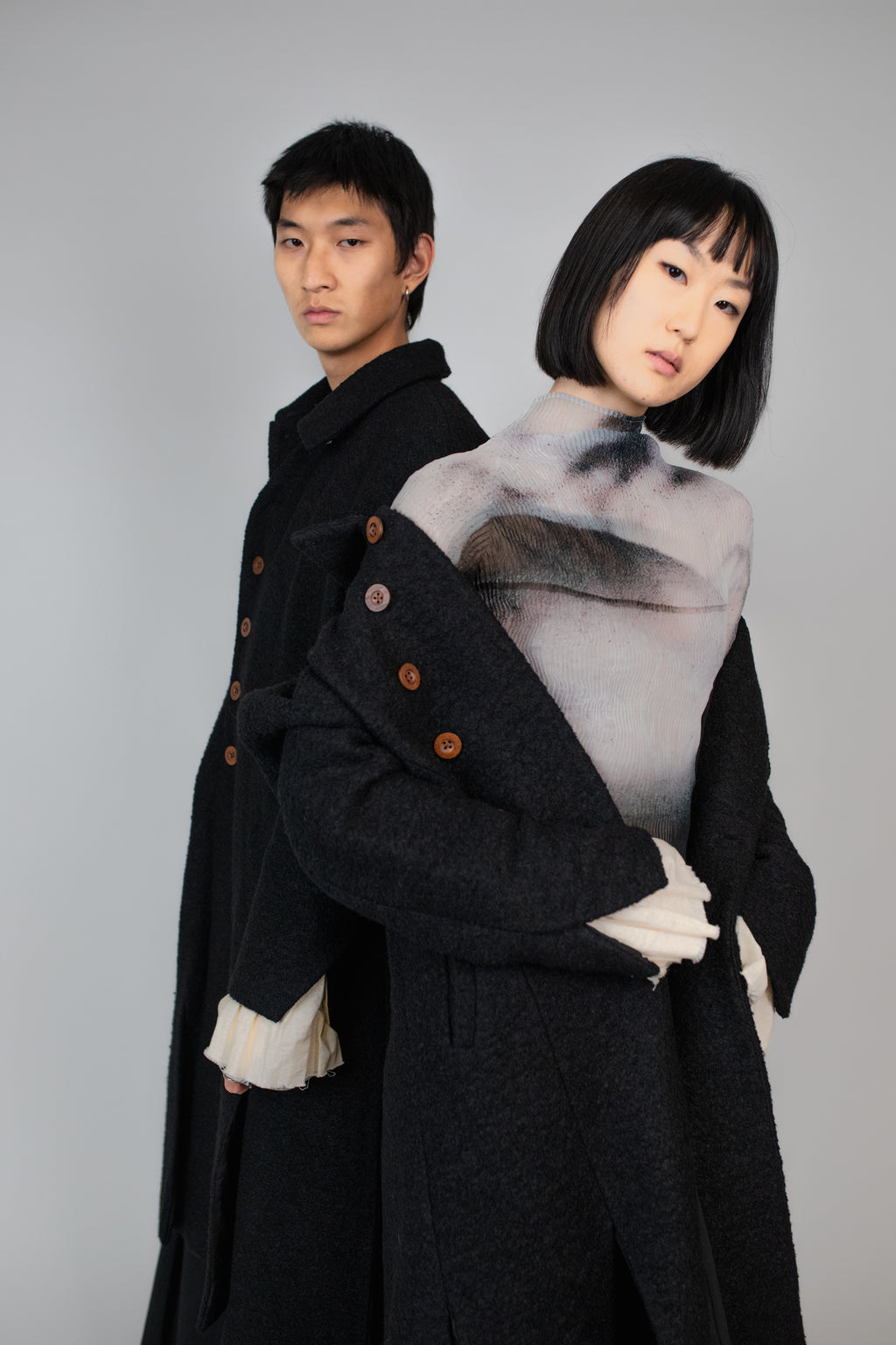 The Shanjun Wool Pleated Trench Coat