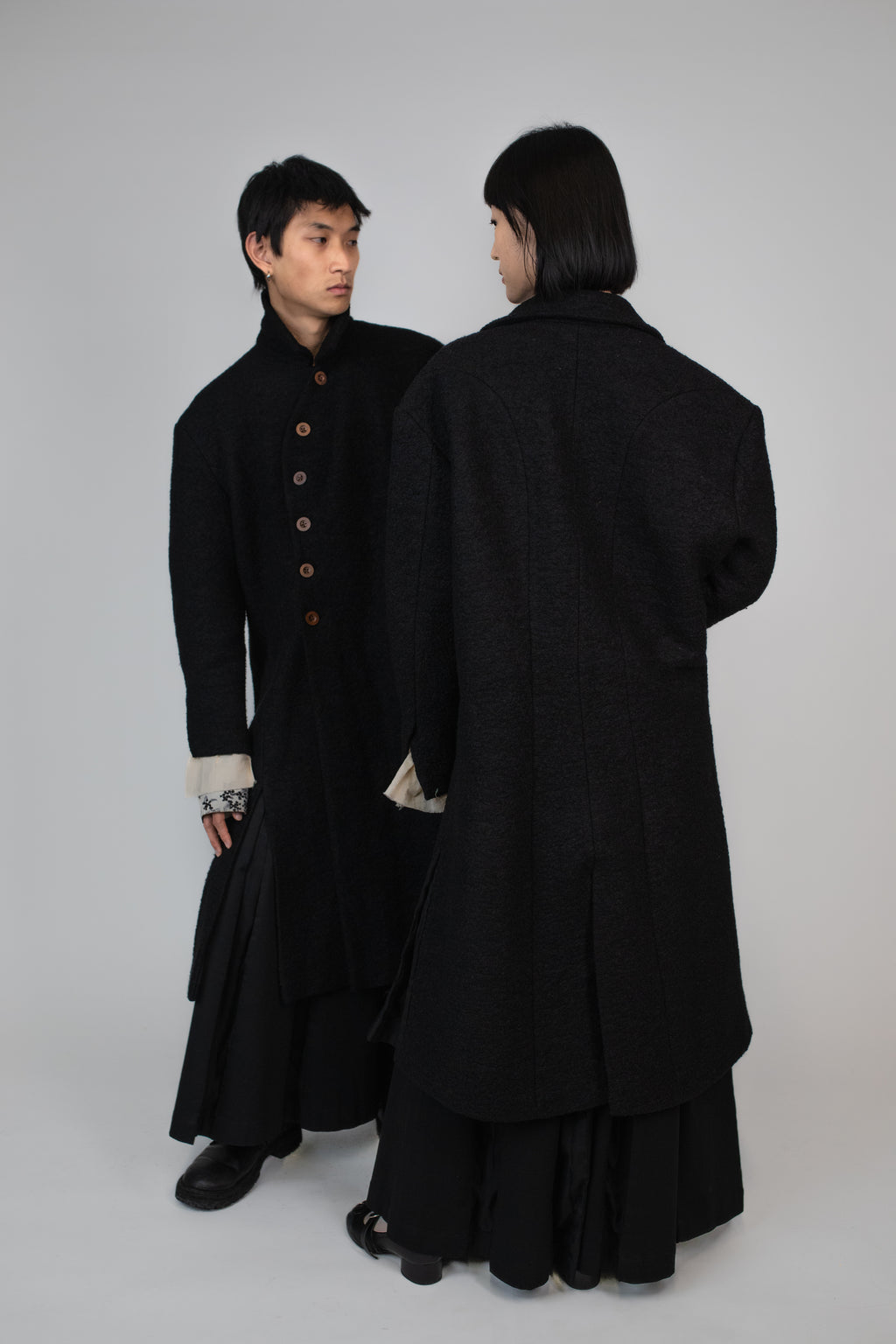 The Shanjun Wool Pleated Trench Coat
