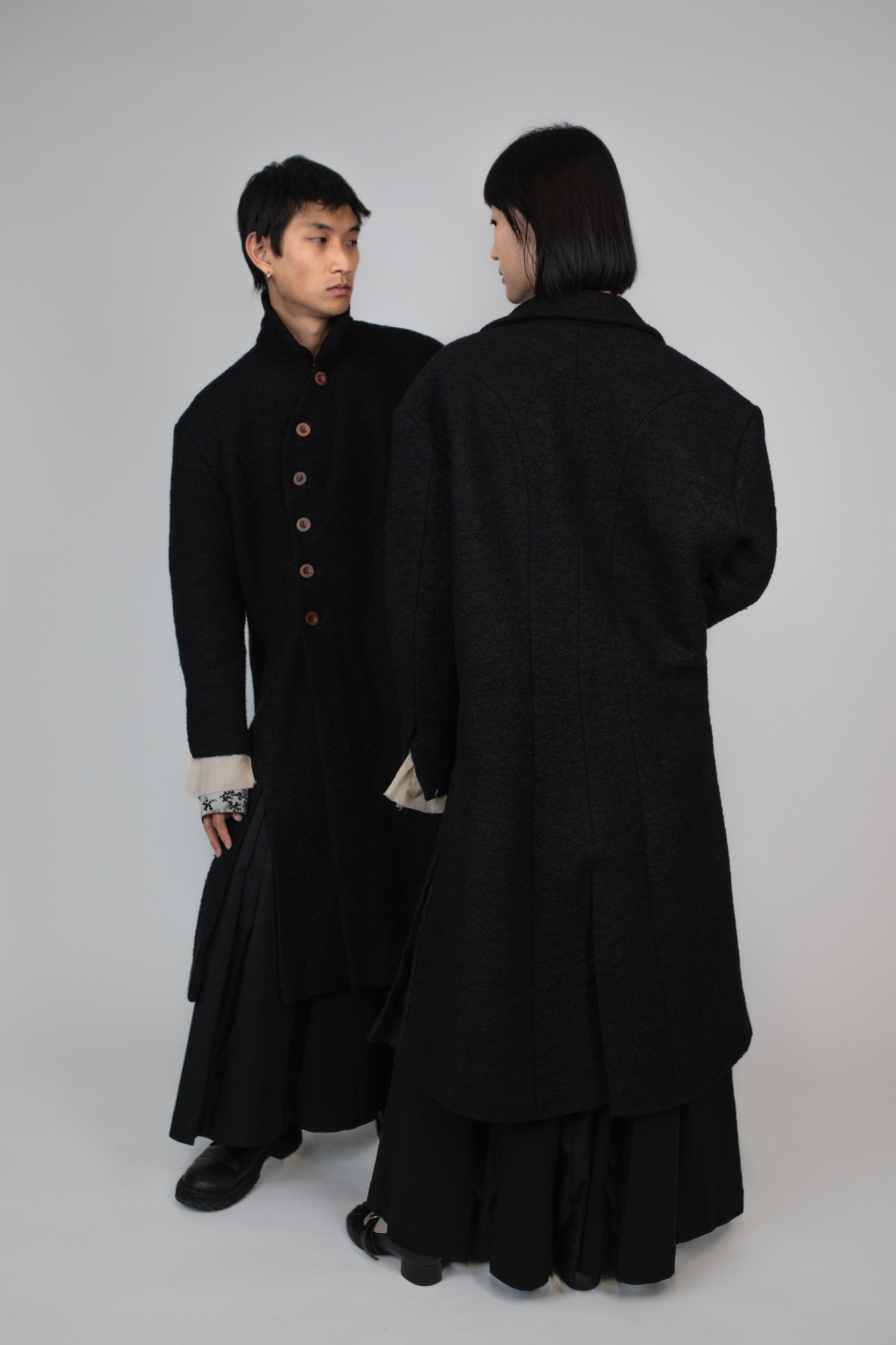 The Shanjun Wool Pleated Trench Coat